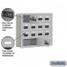 Salsbury Cell Phone Storage Locker - 4 Door High Unit (5 Inch Deep Compartments) - 12 A Doors and 2 B Doors - Aluminum - Recessed Mounted - Resettable Combination Locks  19045-14ARC